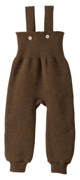 Strikkede overalls - Økologisk merino uld - Brun