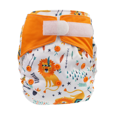 Blümchen onesize AIO lommeble med bambus - velcro - sleepy lion Blümchen onesize AIO lommeble med bambus - velcro - sleepy lion