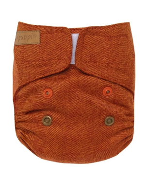 Puppi merino uld cover - newborn - Rusty Fox - velcro