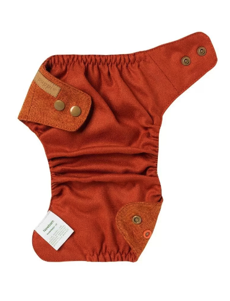 Puppi merino uld cover - newborn - Rusty Fox - velcro