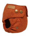 Puppi merino uld cover - newborn - rusty fox - trykknapper