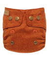 Puppi merino uld cover - newborn - rusty fox - trykknapper