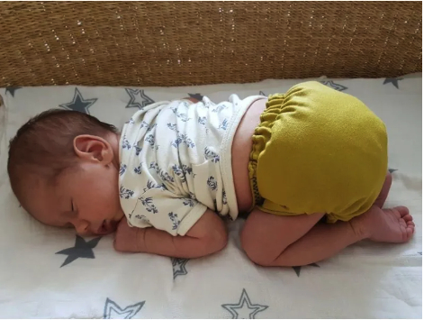 Puppi merino uld cover - newborn - Stay Calm - trykknapper