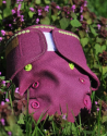 Puppi merino uld cover - onesize PLUS SIO - forest flower - velcro