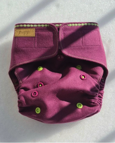Puppi merino uld cover - onesize PLUS SIO - forest flower - velcro