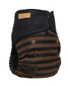 Puppi merino uld cover - onesize PLUS SIO - bee wild - velcro