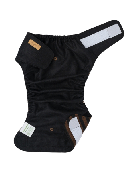 Puppi merino uld cover - onesize PLUS SIO - bee wild - velcro
