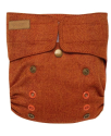 Puppi merino uld cover - onesize PLUS SIO - rusty fox - velcro