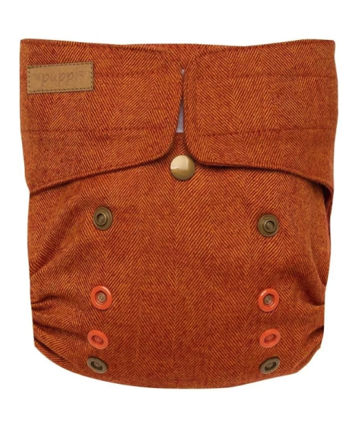 Puppi merino uld cover - onesize PLUS SIO - rusty fox - velcro