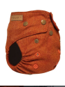 Puppi merino uld cover - onesize SIO PLUS - trykknapper - rusty fox