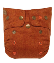 Puppi merino uld cover - onesize SIO PLUS - trykknapper - rusty fox