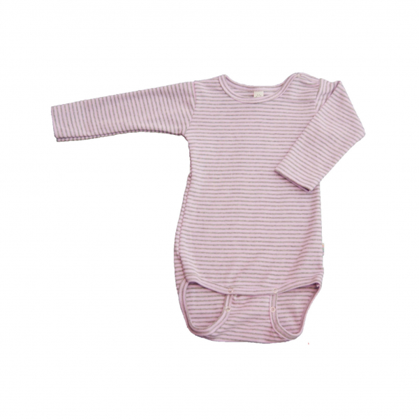 Iobio langærmet body - Rosa/Grå striber
