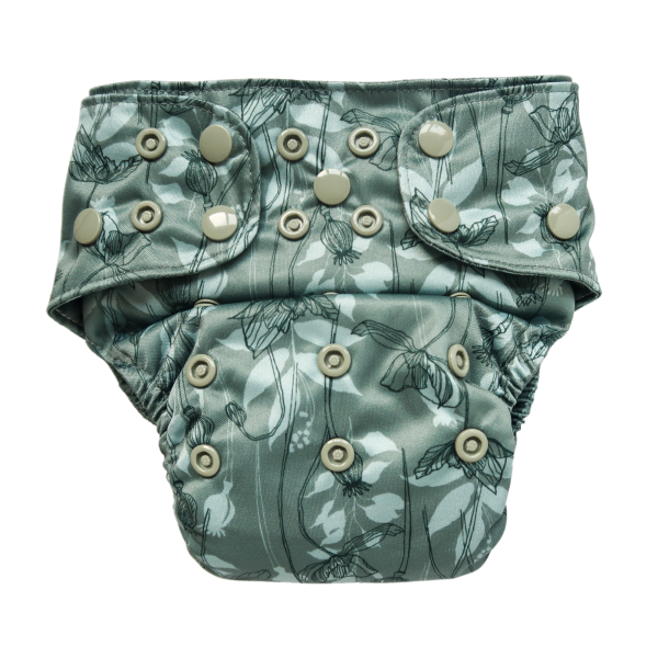 heritage hug double gussets teal poppies