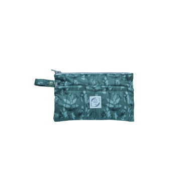 heritage hug mini wetbag teal poppies