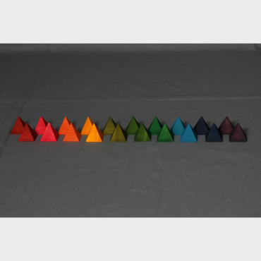 Rosenwood - trekanter - 20 styks - multi farvet