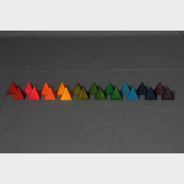 Rosenwood - trekanter - 20 styks - multi farvet