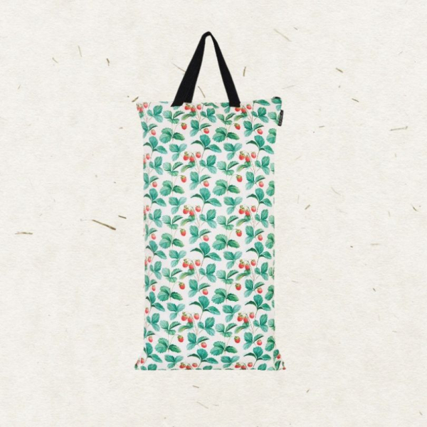Eco Mini wetbag - XL med lynlås og strop - smultron
