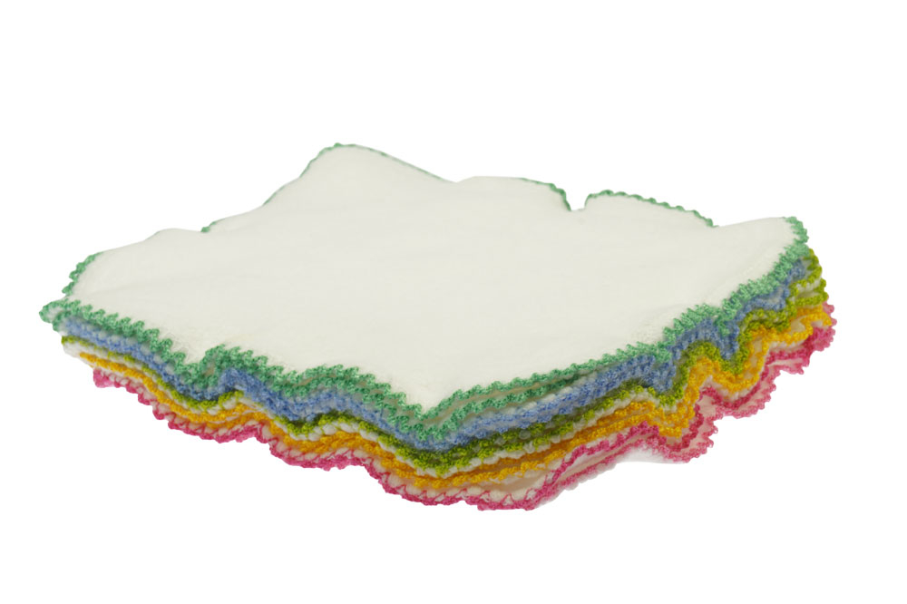 Billede af Blümchen vaskeklud i økologiske bomuld - 10 pk - farvet kant