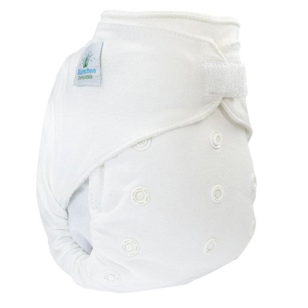 Blümchen - onesize - økologisk bomuld formsyet SLIM - velcro