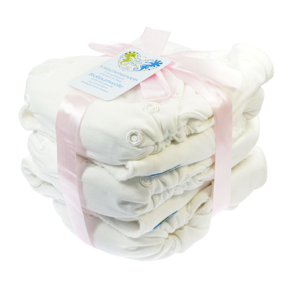Blümchen - onesize - økologisk bomuld formsyet SLIM - velcro