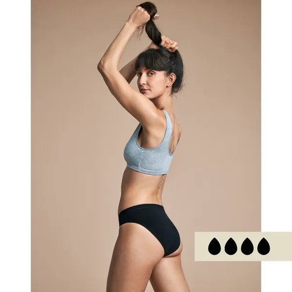 Billede af Imse Vimse - bikini - kraftigt flow - menstruationstrusse - sort - vælg størrelse XS