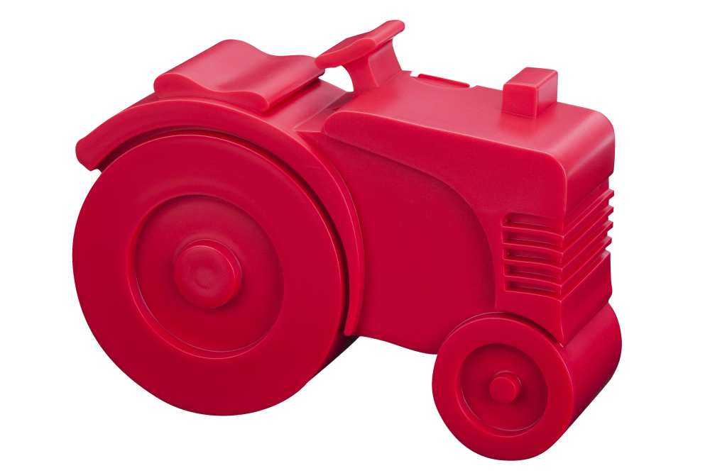 Se BLAFRE - madkasse m/2 rum - traktor rød hos Ko og Ko