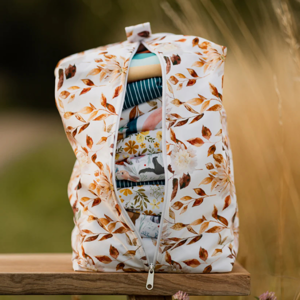 Little Lovebum pod wetbag i dobbeltlags PUL - clementine