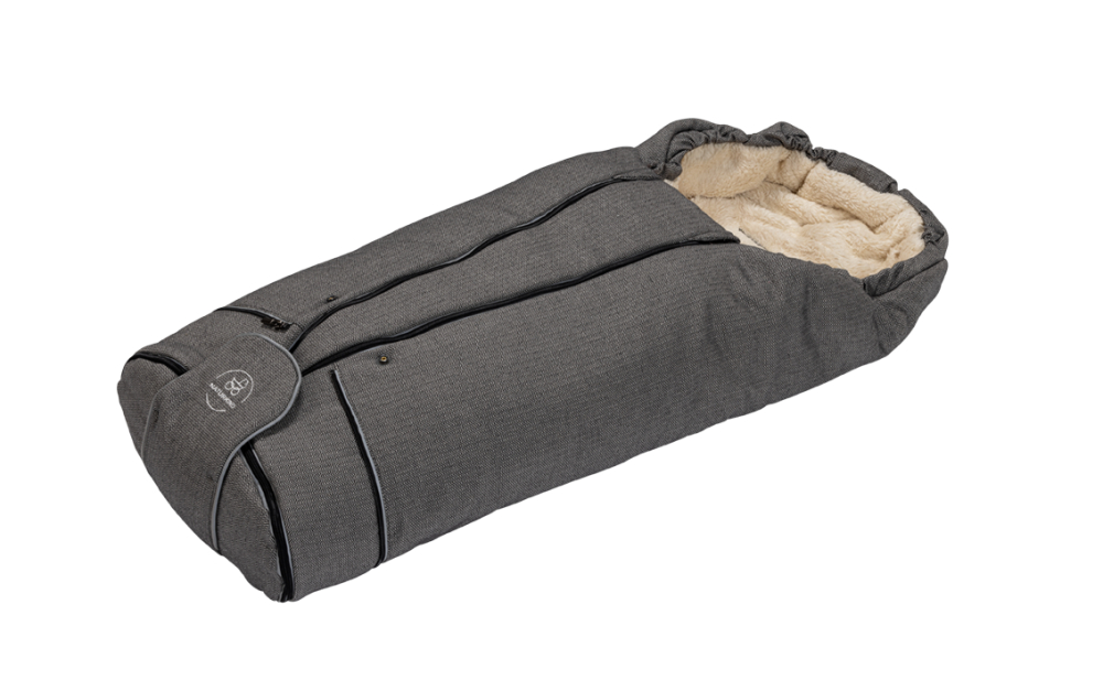Billede af Naturkind kørepose i uld/bomuld - økologisk - colour Tulum (grå mønster)