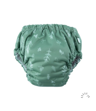 Popolini training pants - green leaves