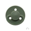 Mininor rund sut i silikone - 2 styks - sage green - vælg størrelse