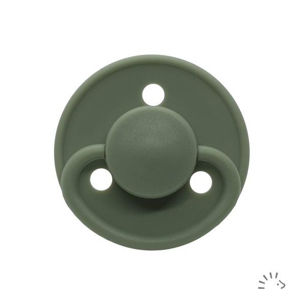 Mininor rund sut i latex - 2 styks - sage green - vælg størrelse