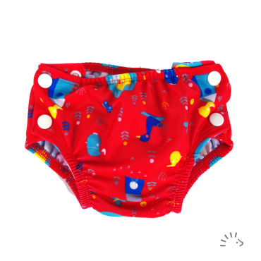 Iobio UV-badetøj svømmeble - birdy red