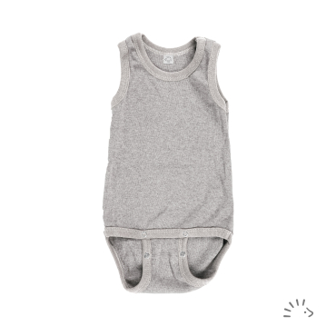 Iobio body med korte ærmer - grey