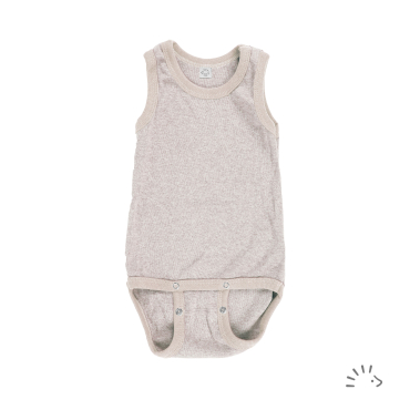Iobio body med korte ærmer - beige melange