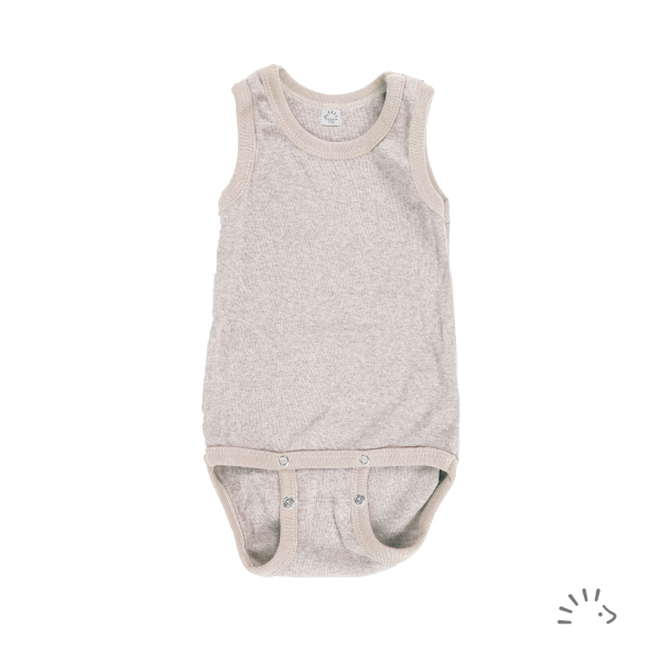 Iobio body med korte ærmer - beige melange