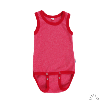 Iobio body med korte ærmer - red melange
