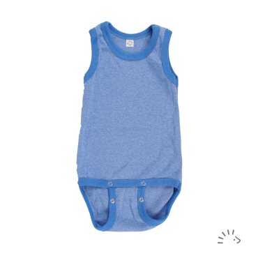 Iobio body med korte ærmer - blue melange
