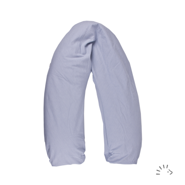 Iobio ammepude med speltskaller 170x20 cm - slange - fine stripe blue