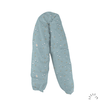 Iobio ammepude med speltskaller 170x20 cm - slange - blue polar