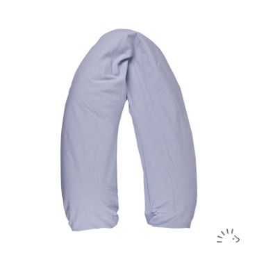 Iobio ammepude med speltskaller 170x20 cm - slange - fine stripe blue