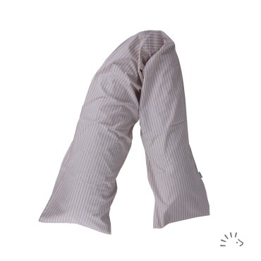 Iobio ammepude med speltskaller 170x20 cm - slange - karo sand rose