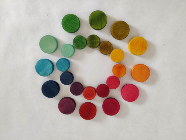 Rosenwood - mønter - 24 styks - multi farvet