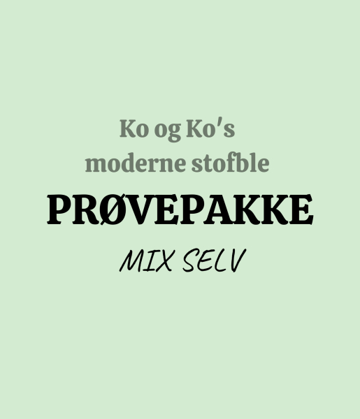 Moderne stofble prøvepakke