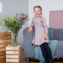 Iobio kjole i økologisk bomuld - beige leaves