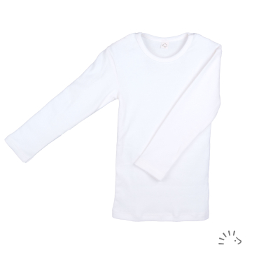 Iobio bluse i økologisk rib bomuld - white