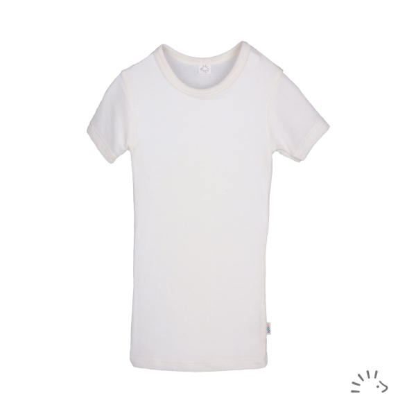 Iobio t-shirt i økologisk uld/silke - white