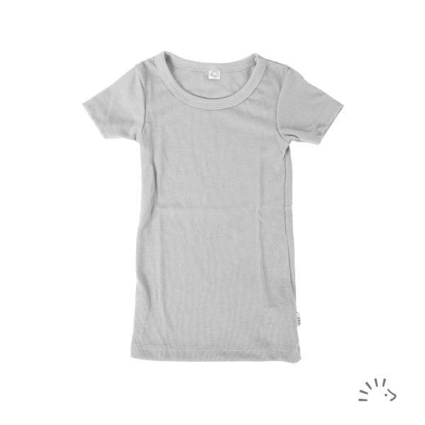 Iobio t-shirt i økologisk uld/silke - grey