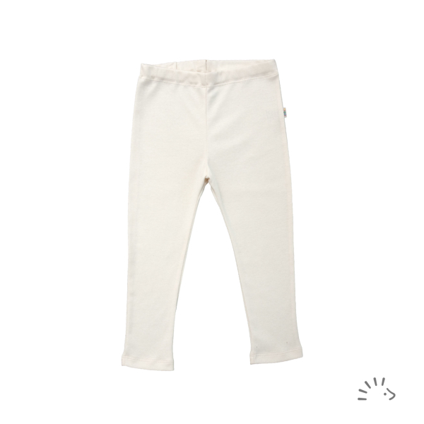 Iobio leggins i økologisk uld/silke - white