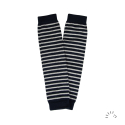Iobio benvarmere i økologisk bomuld - dark blue-striped ecru