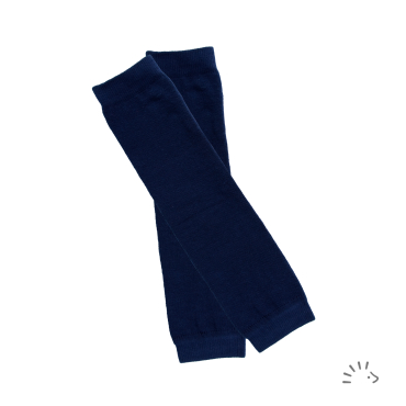 Iobio benvarmere i økologisk bomuld - dark blue